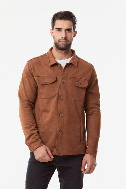 Suede Double Pocket Jacket