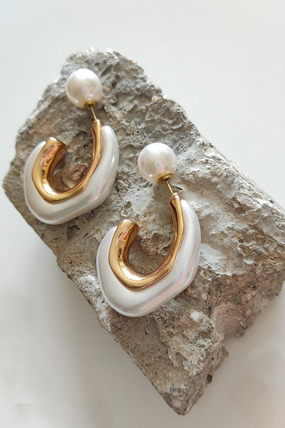 Acrylic Pearl Caramio Earrings