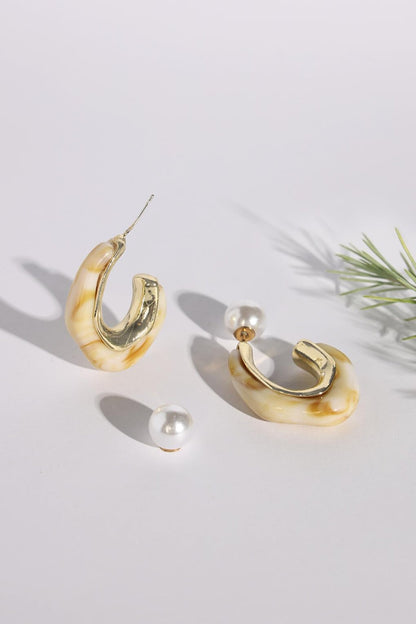 Acrylic Pearl Caramio Earrings