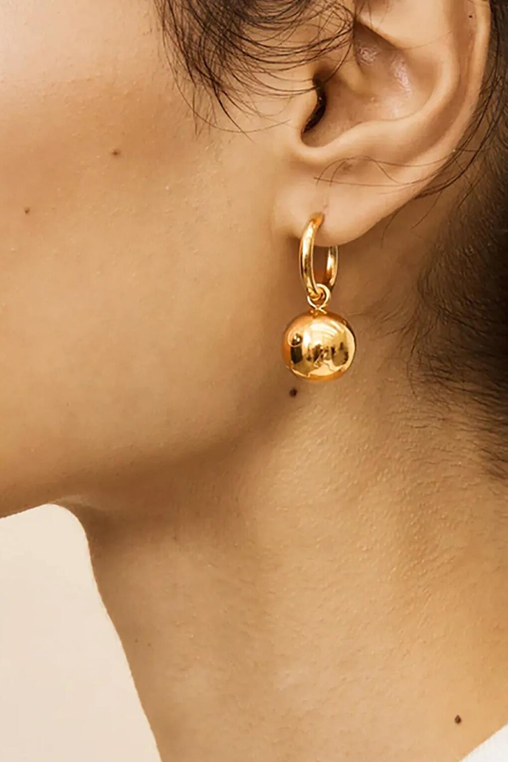 Marie Top Dangle Chubby Hoop Earrings