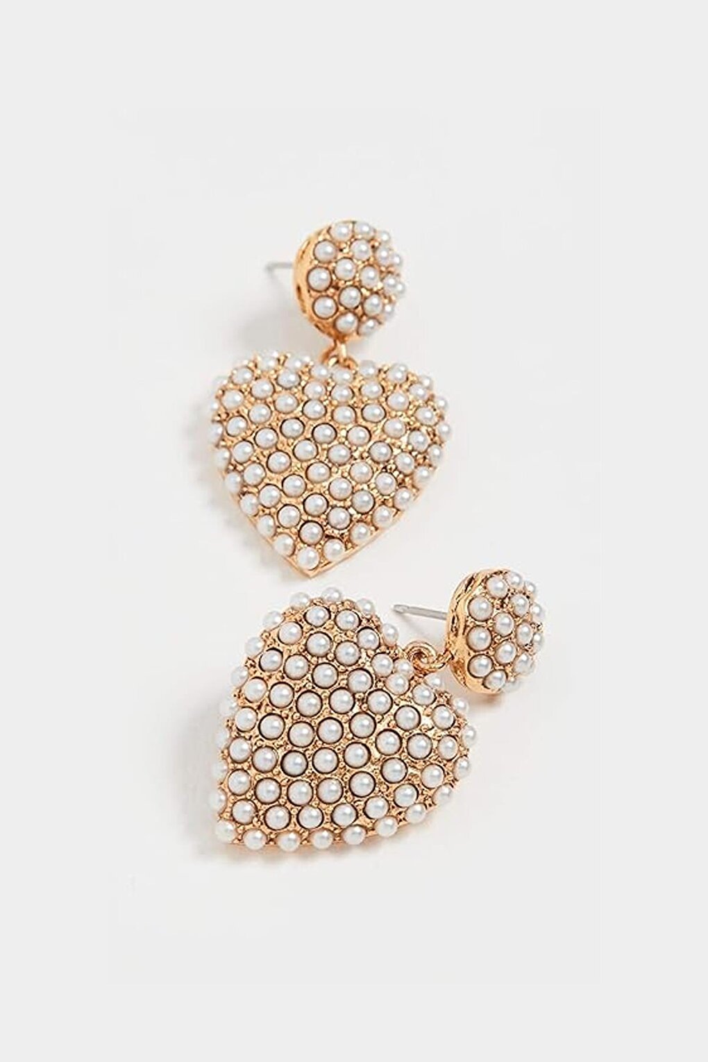 Amelie Elegant Heart Earrings with Pearls