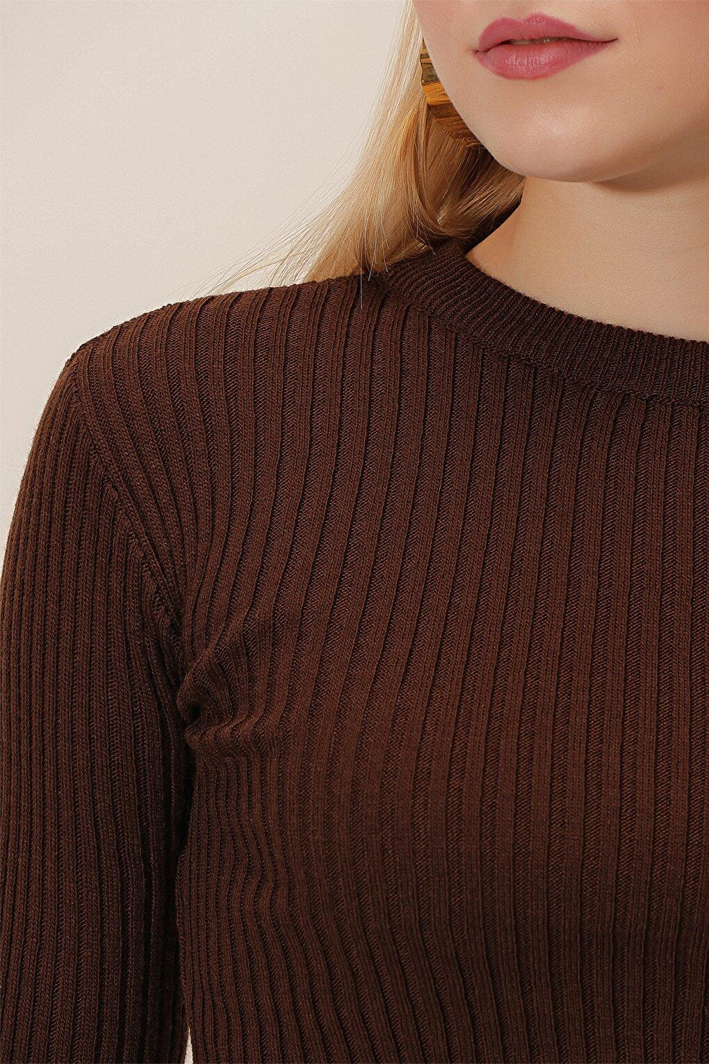 Long Sleeve Bagel Collar Knitwear BLOUSE