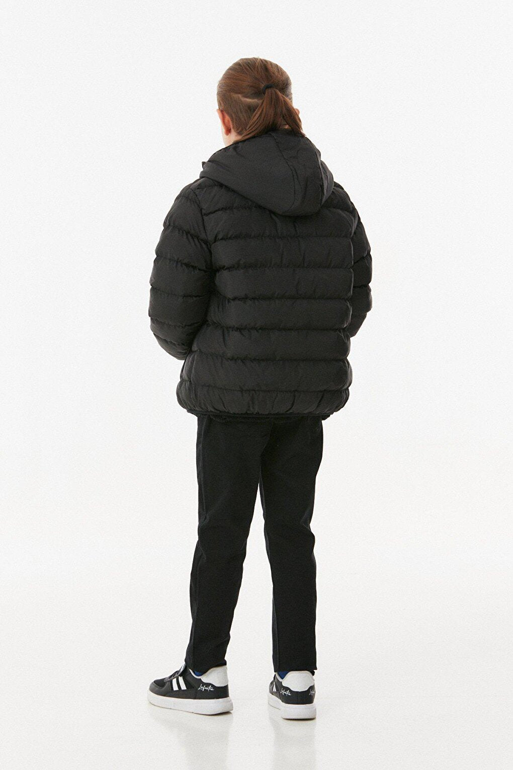 Unisex Children's Puffer Coat with Hooded Zipper