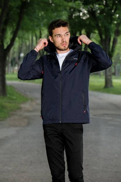 Style Combination Sleeve Elastic Hooded Raincoat PLDP 2900