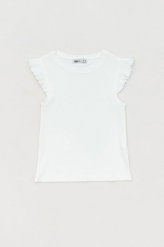 Girls' Bodysuit with Ruffled Sleeves