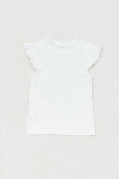 Girls' Bodysuit with Ruffled Sleeves