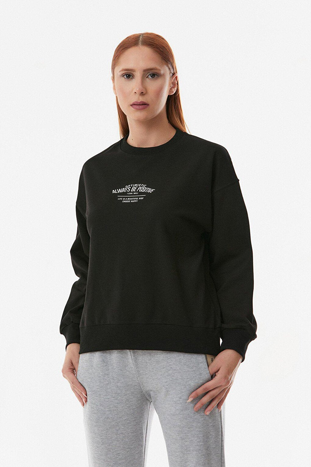 Written Crew Neck Sweatshirt