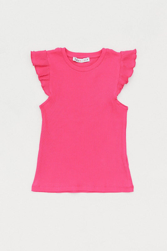 Girls' Bodysuit with Ruffled Sleeves