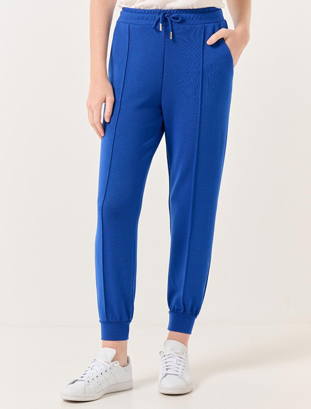 Saks High Waist Slim Leg Jogger Trousers with Pockets