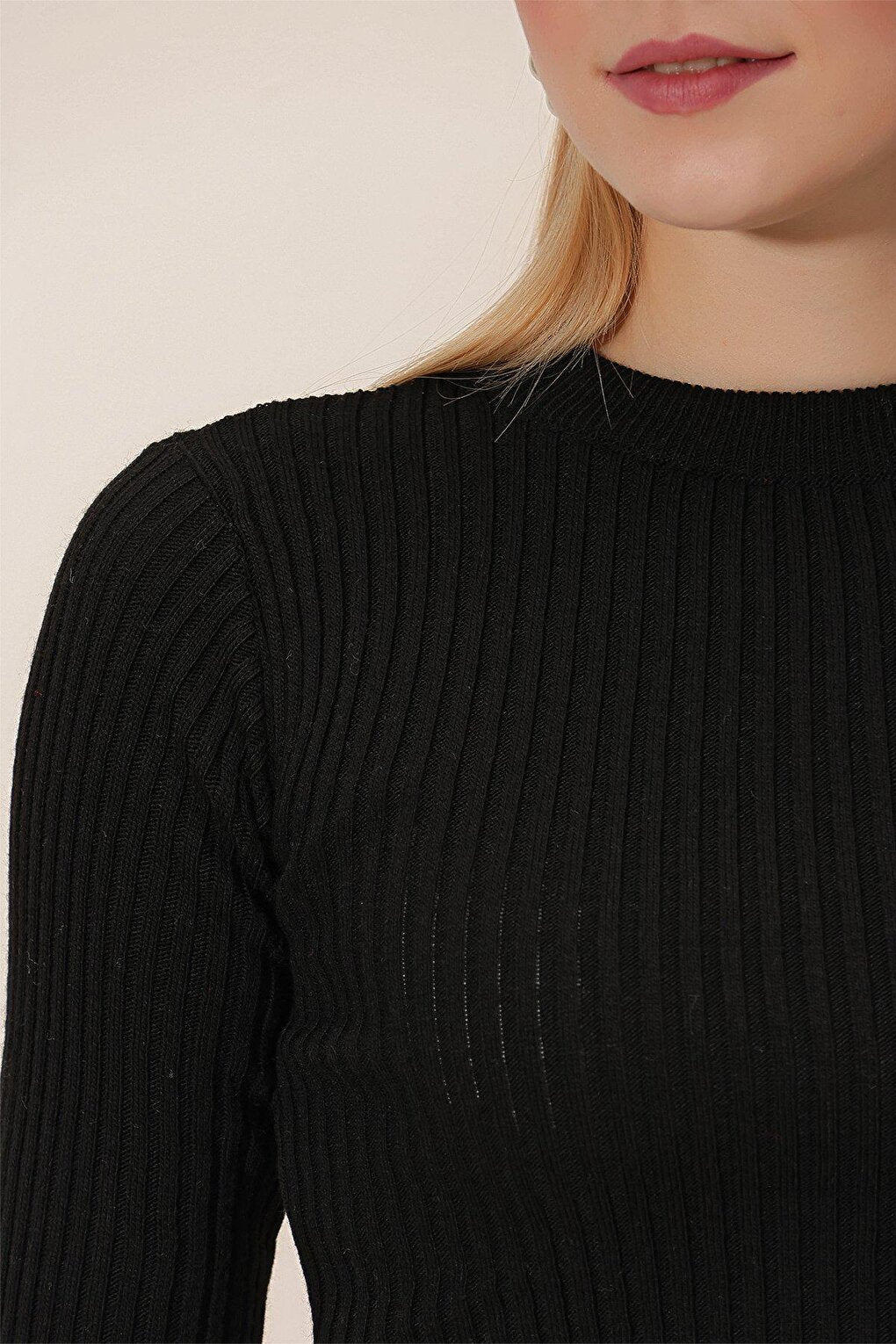 Long Sleeve Bagel Collar Knitwear BLOUSE