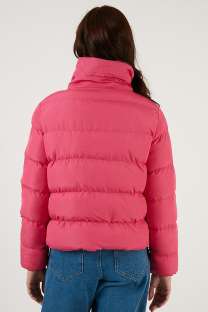 Stand Collar Pocket Puffer Short Coat 6020045