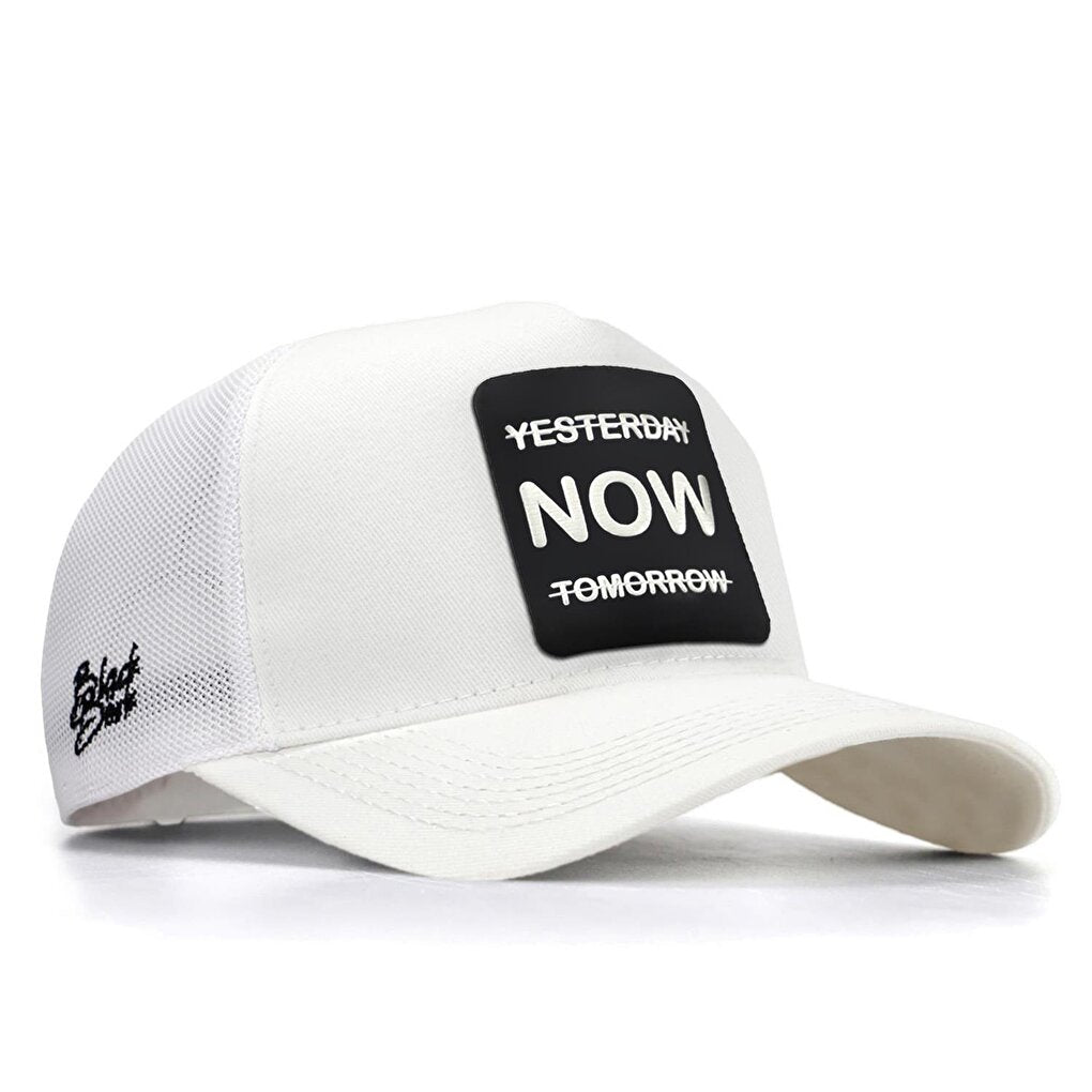 V1 Trucker Yesterday Now Tomorrow - 1 Unisex White Hat (Cap) with Code Logo