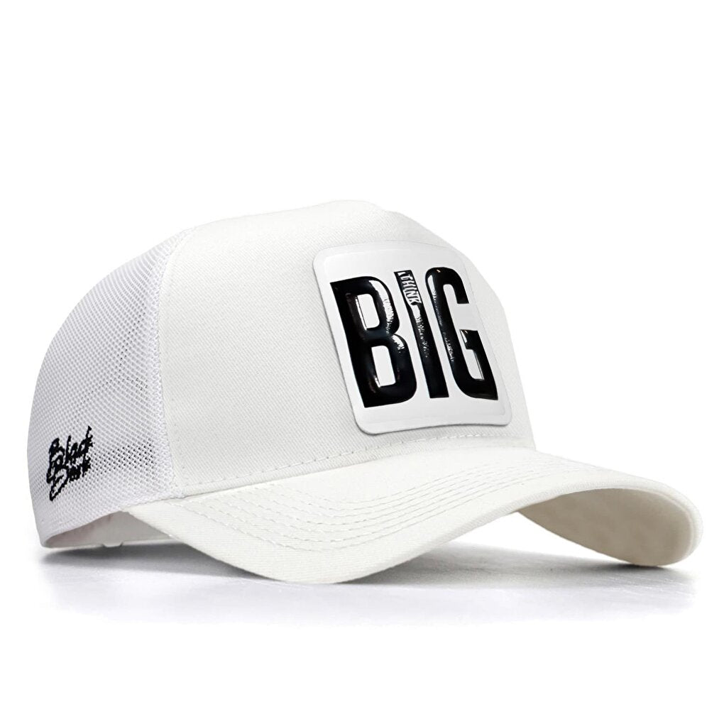 V1 Trucker Big Think - 1 Unisex White Hat (Cap) with Code Logo