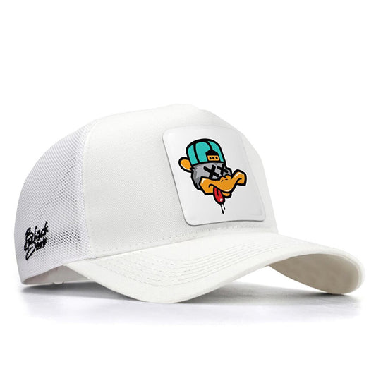 V1 Trucker Duck - 1 Unisex White Hat (Cap) with Code Logo