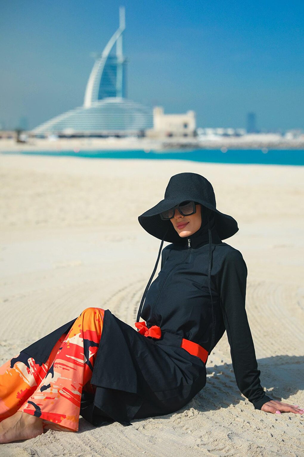 Black Fully Covered Hijab Swimsuit M2311