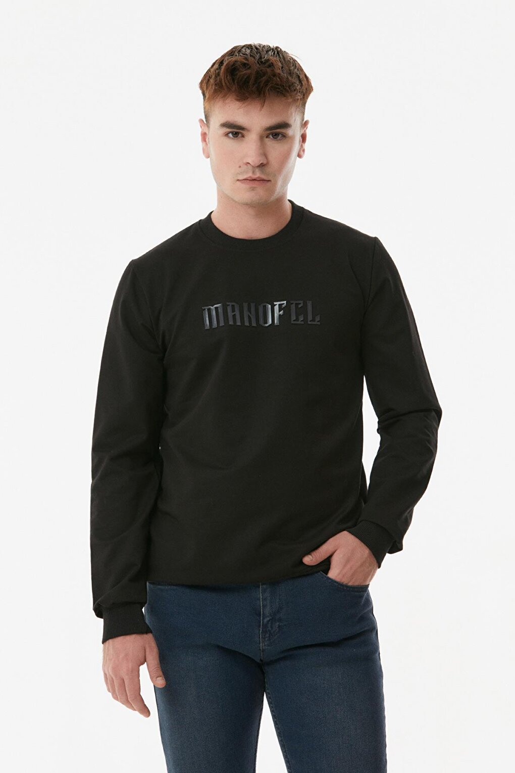 Printed Crew Neck Sweatshirt