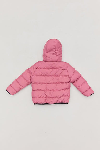 Unisex Children's Puffer Coat with Hooded Zipper