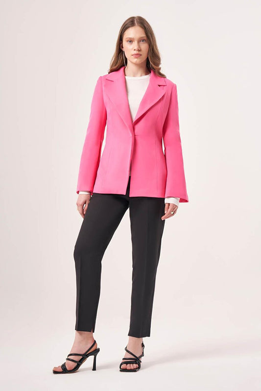 Fuchsia Jacket with Zippered Sleeves