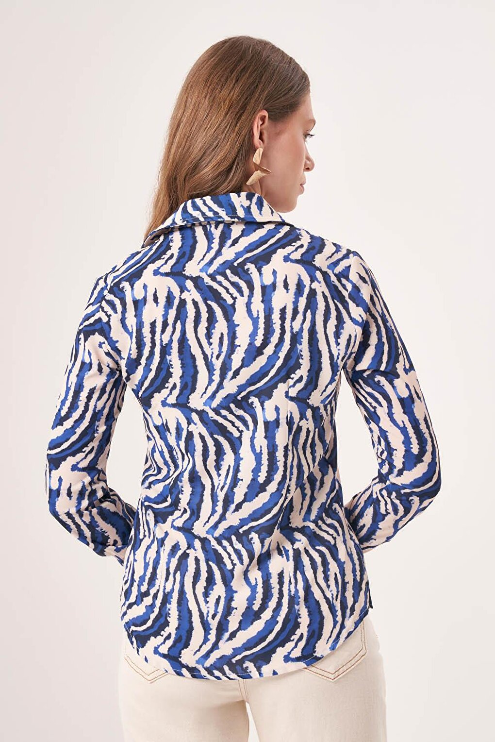 Zebra Colored Blue Shirt