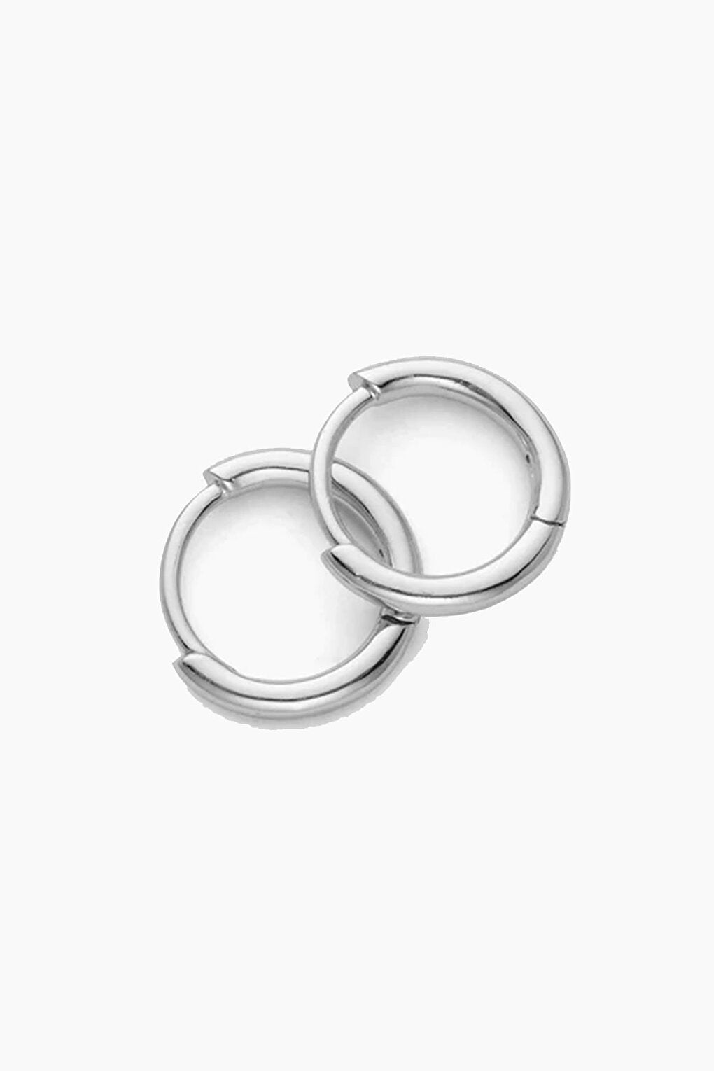 Stainless Steel Unisex Mini Silver Hoop Earrings