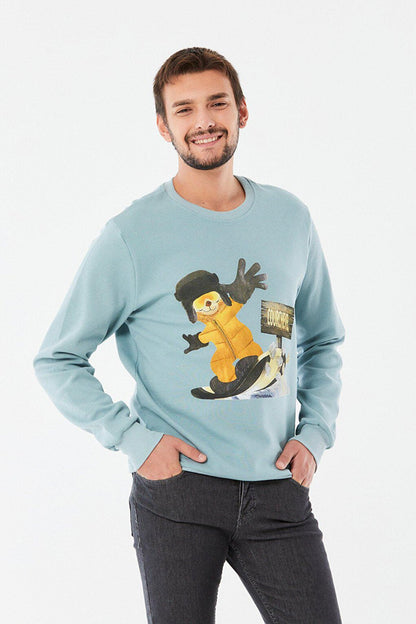 Printed Crew Neck Sweatshirt