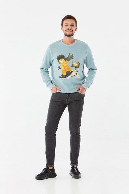 Printed Crew Neck Sweatshirt