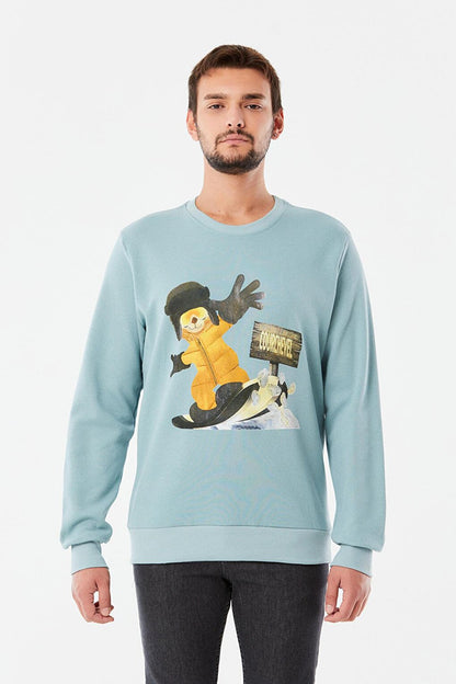 Printed Crew Neck Sweatshirt