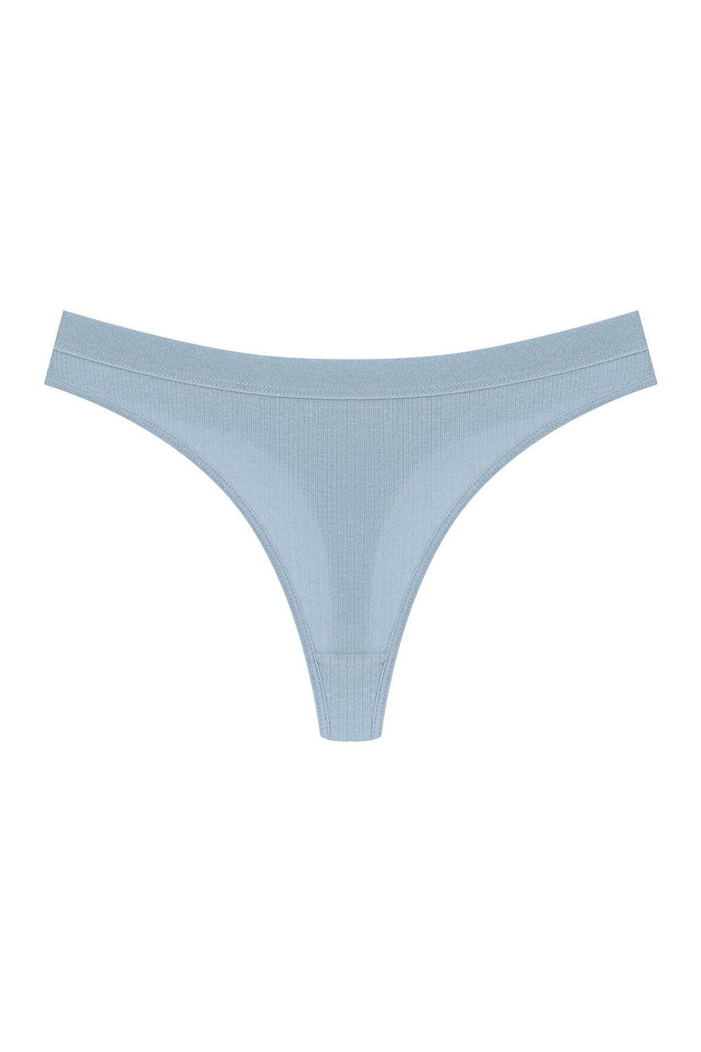 Cotton Ribbed Textured Women's Thong Panties 5-pack