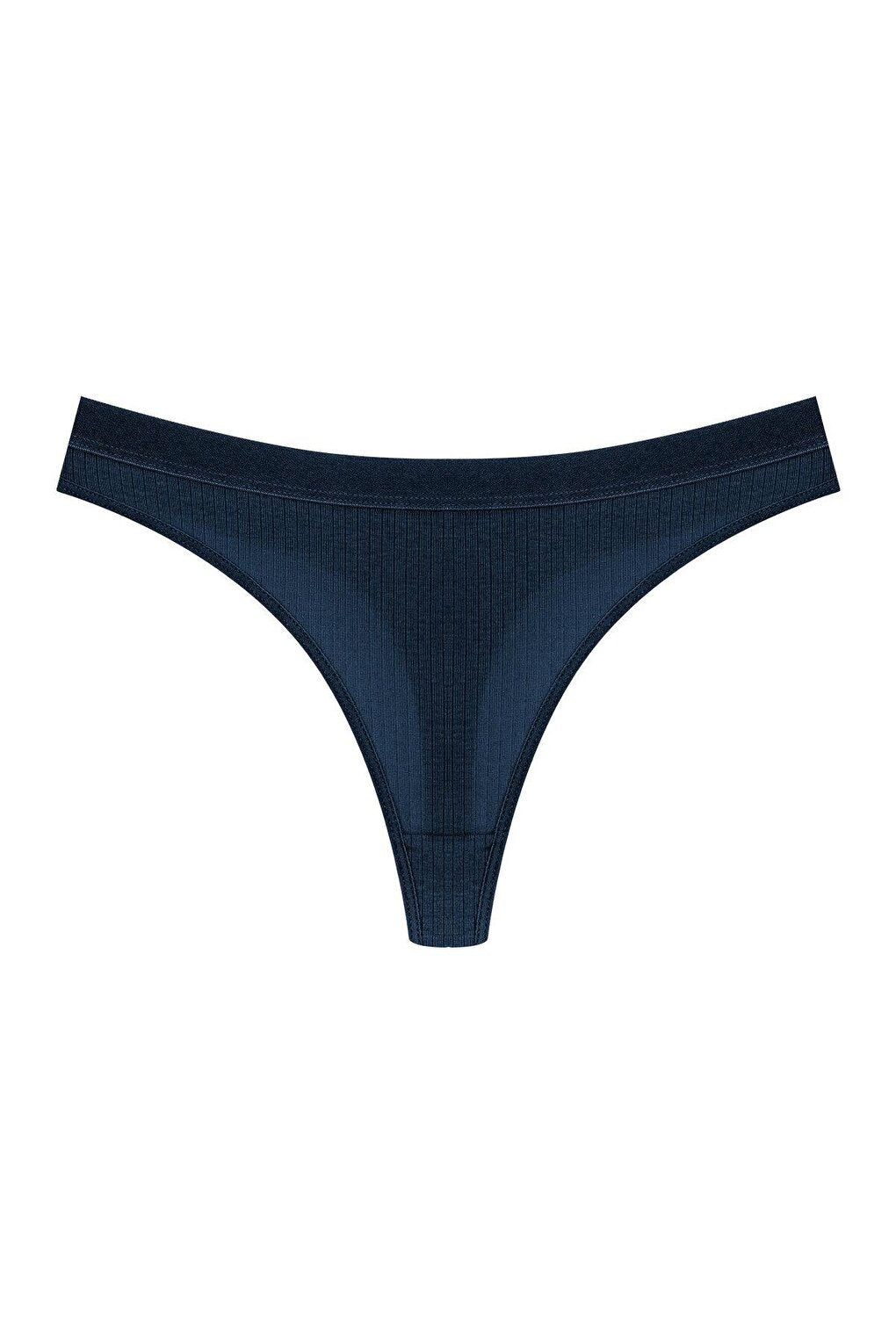 Cotton Ribbed Textured Women's Thong Panties 5-pack