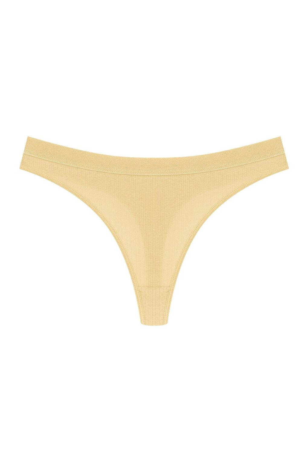 Cotton Ribbed Textured Women's Thong Panties 5-pack