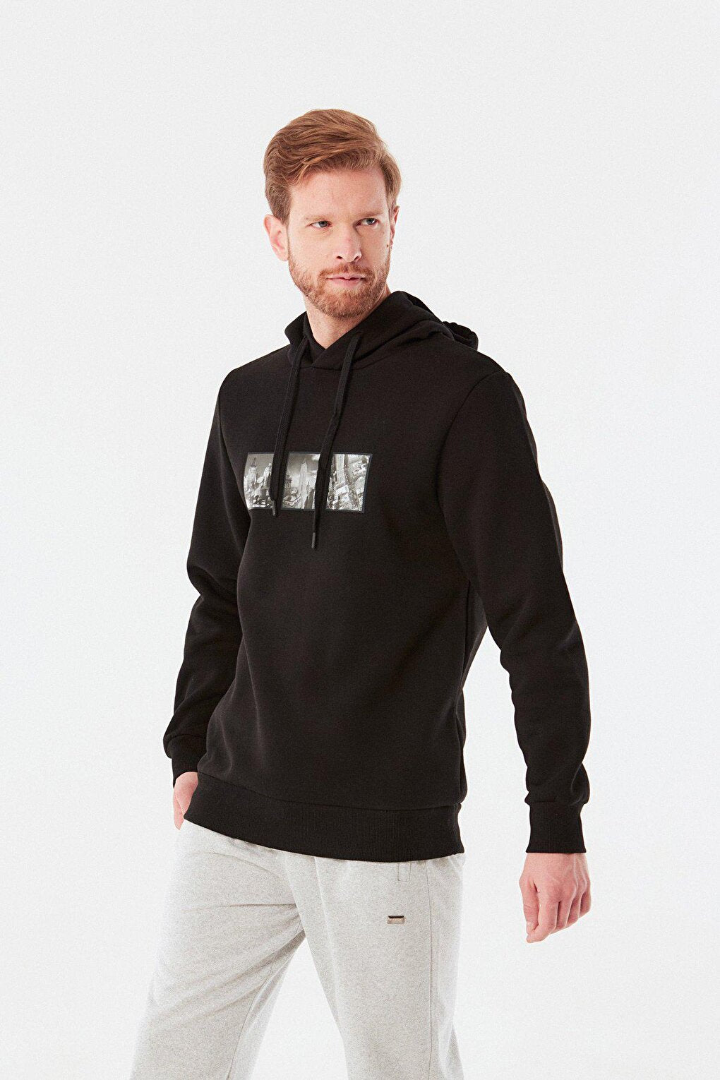 Printed Hooded Sweatshirt