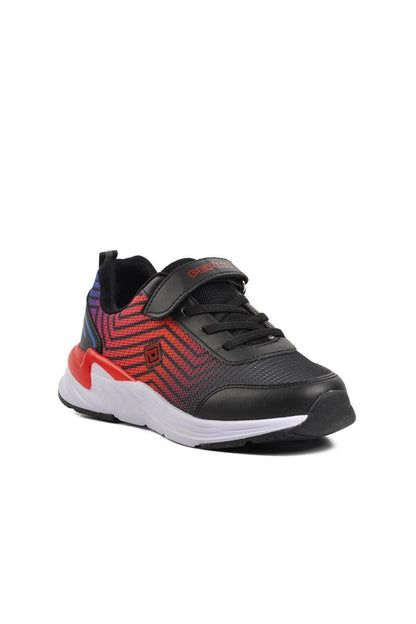 1418-F Black-Red-Sax Mesh Children's Sports Shoes