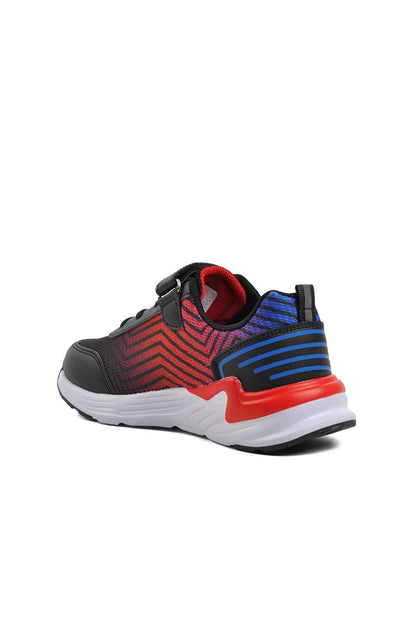 1418-F Black-Red-Sax Mesh Children's Sports Shoes