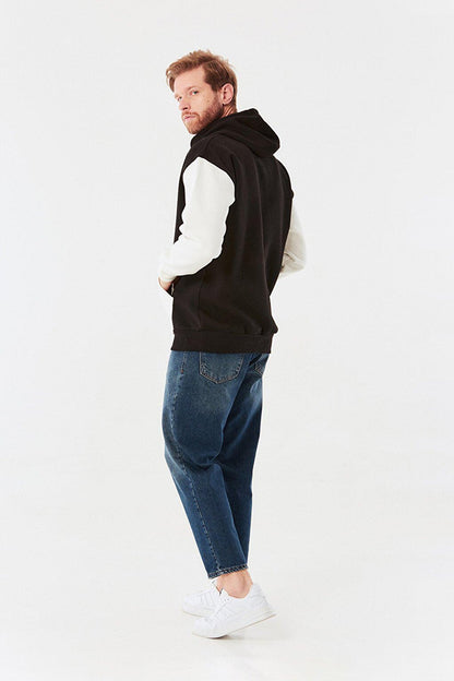 Color Blocked Hooded Oversize Sweatshirt