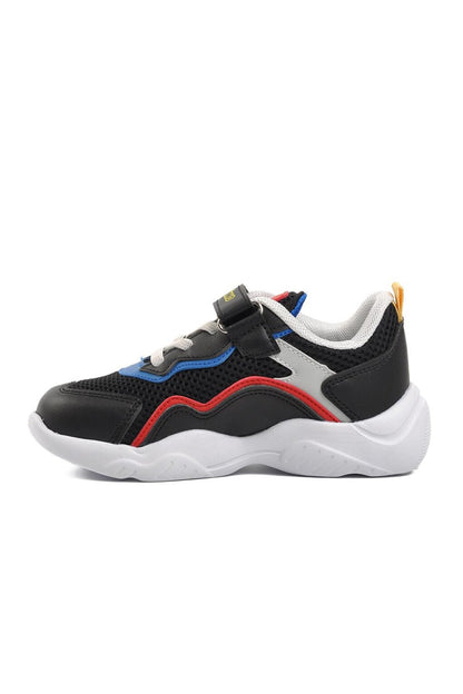 1439-P Black-Ice-Red Children's Sports Shoes