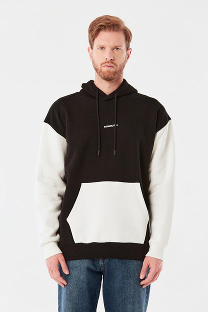 Color Blocked Hooded Oversize Sweatshirt