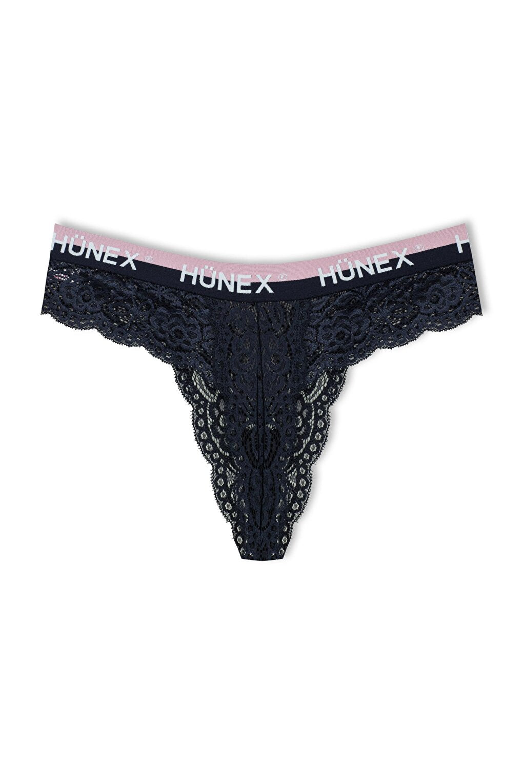 Lace Written Rubber Thong Women's Panties 3-Piece