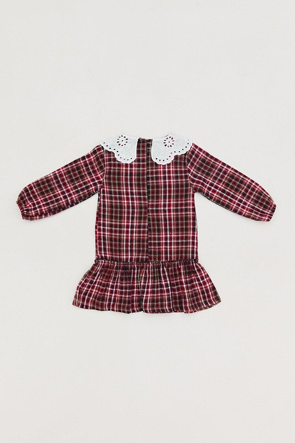 Plaid Patterned Accessory Girl's Dress