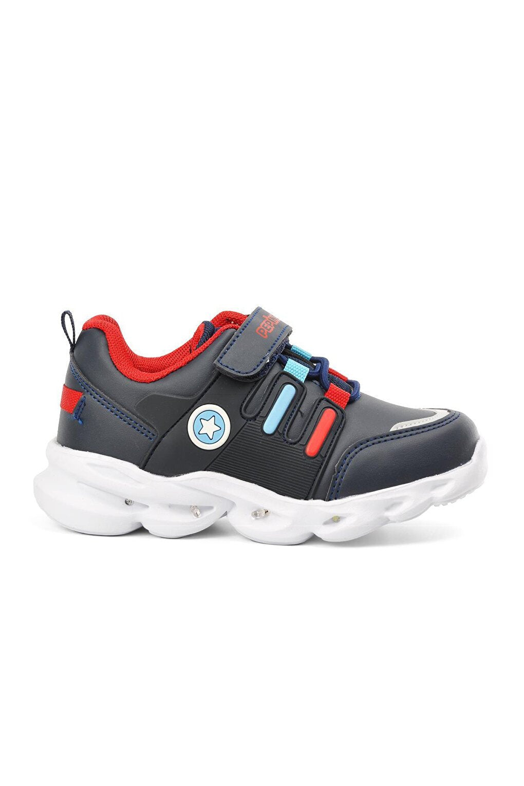 1352-P Navy Blue-Red Children's Sports Shoes