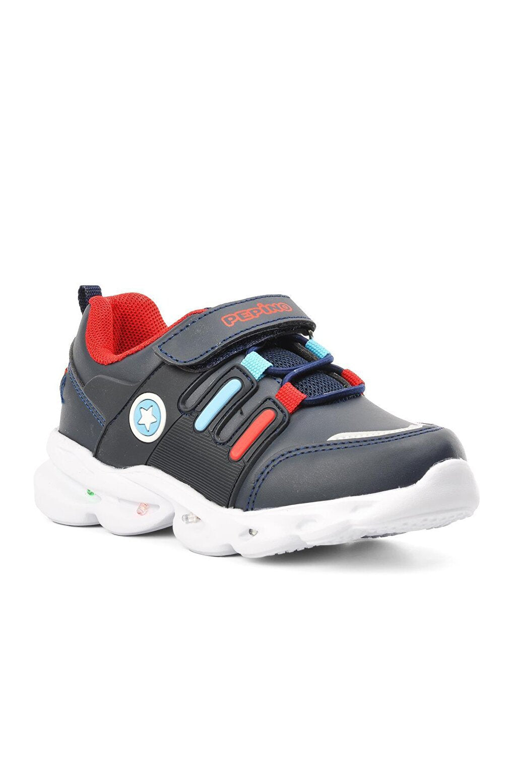 1352-P Navy Blue-Red Children's Sports Shoes