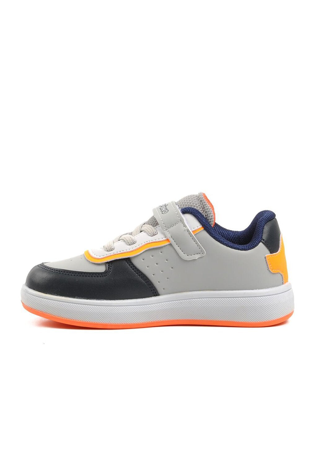 1-P Ice-Navy Blue-F.Orange Kids Sneaker