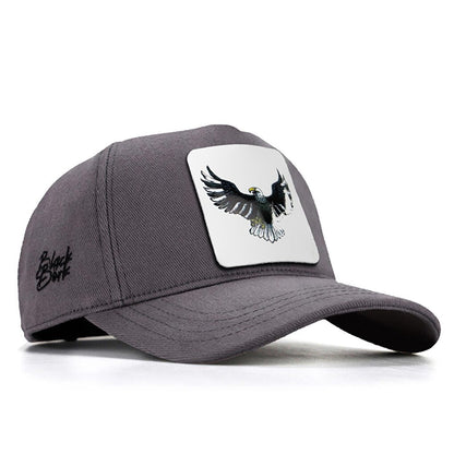 V1 Baseball Eagle - Unisex Gray Hat (Cap) with 4 Code Logo