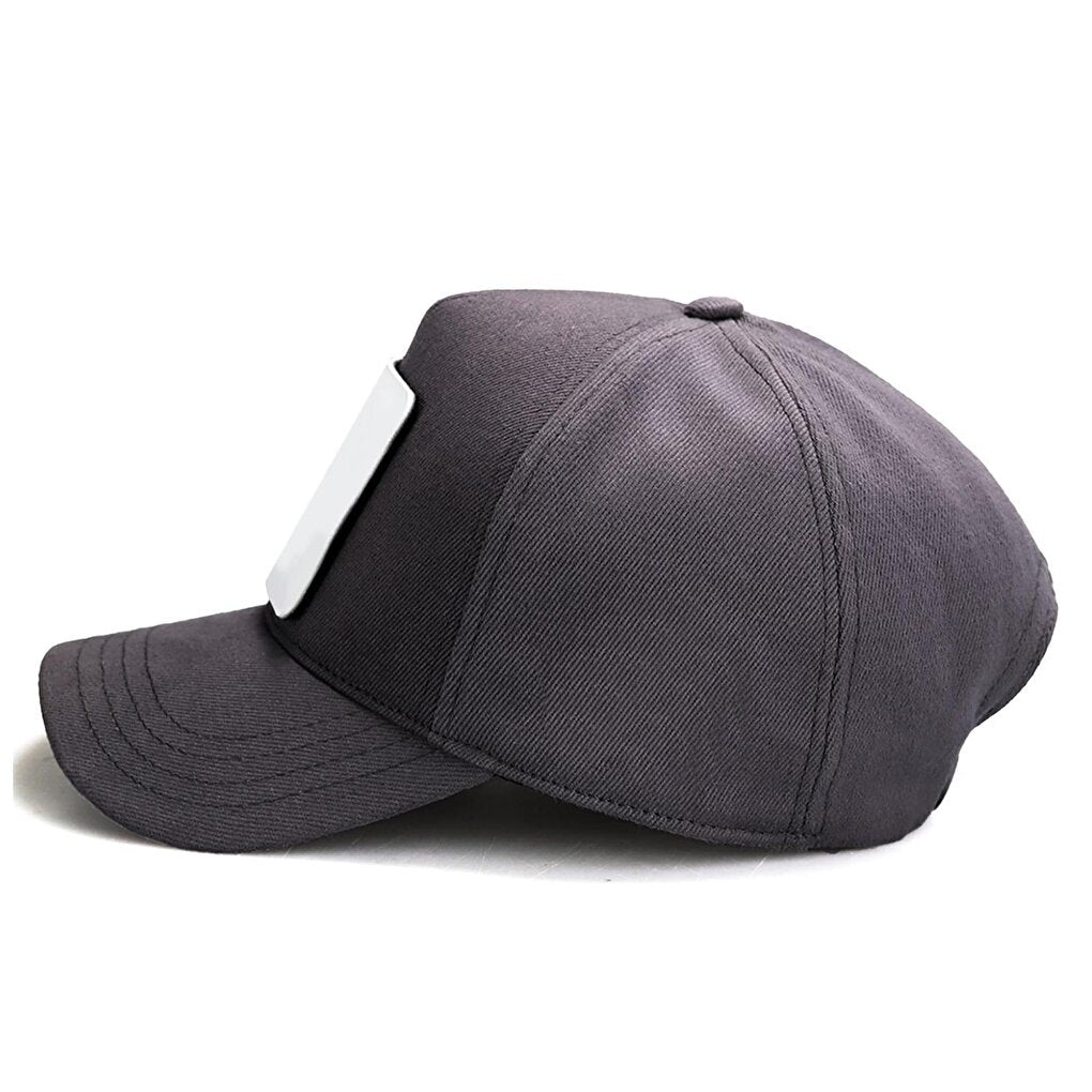 V1 Baseball Eagle - Unisex Gray Hat (Cap) with 4 Code Logo