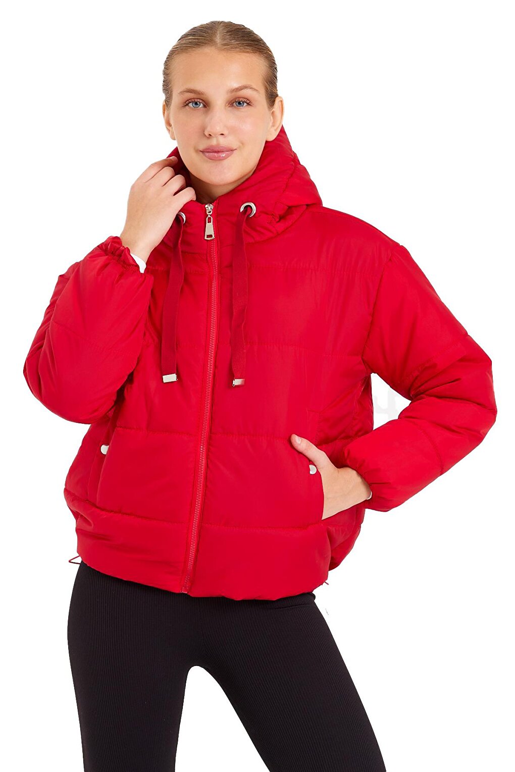 Short Hooded Women's Puffer Coat