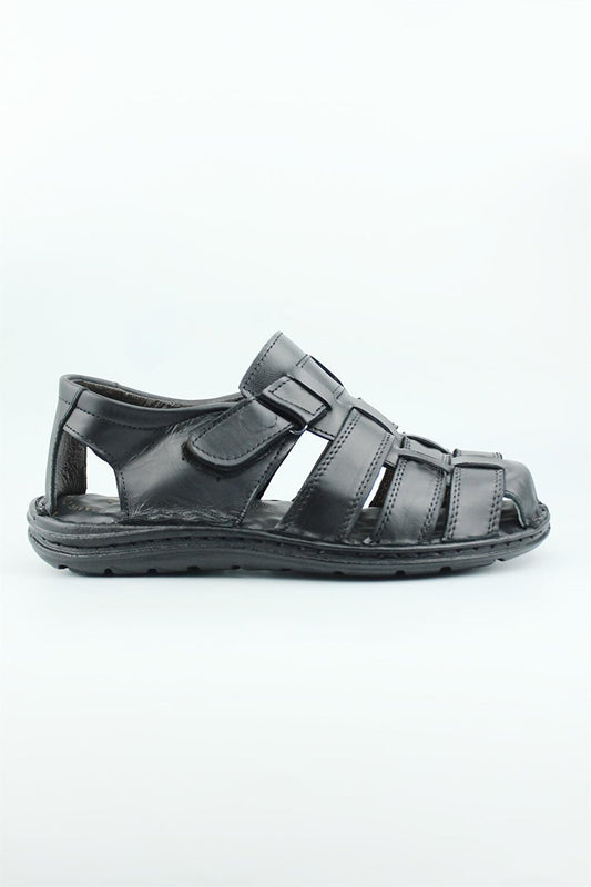 Şehzade 0001 Genuine Leather Comfort Sandals Men