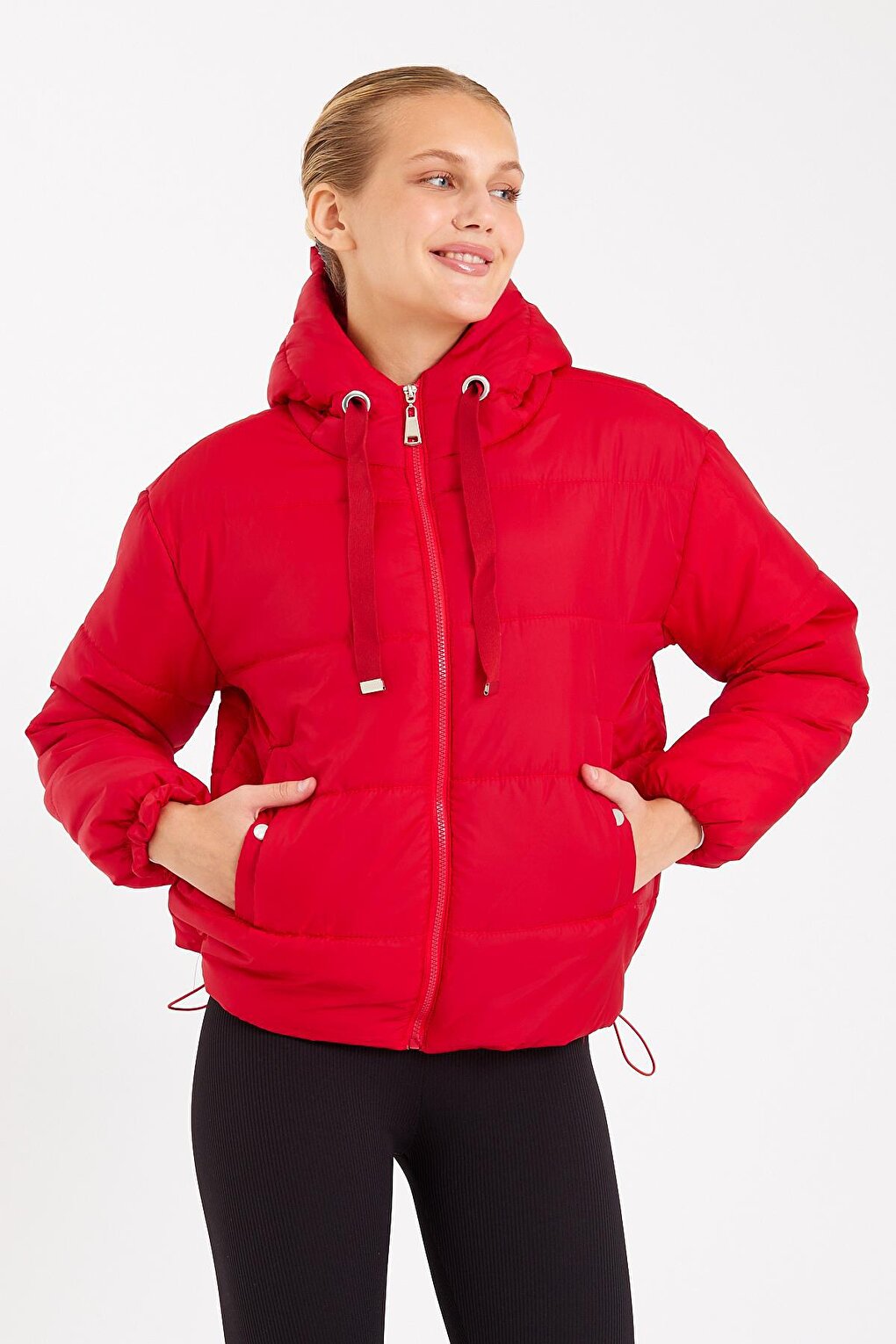 Short Hooded Women's Puffer Coat