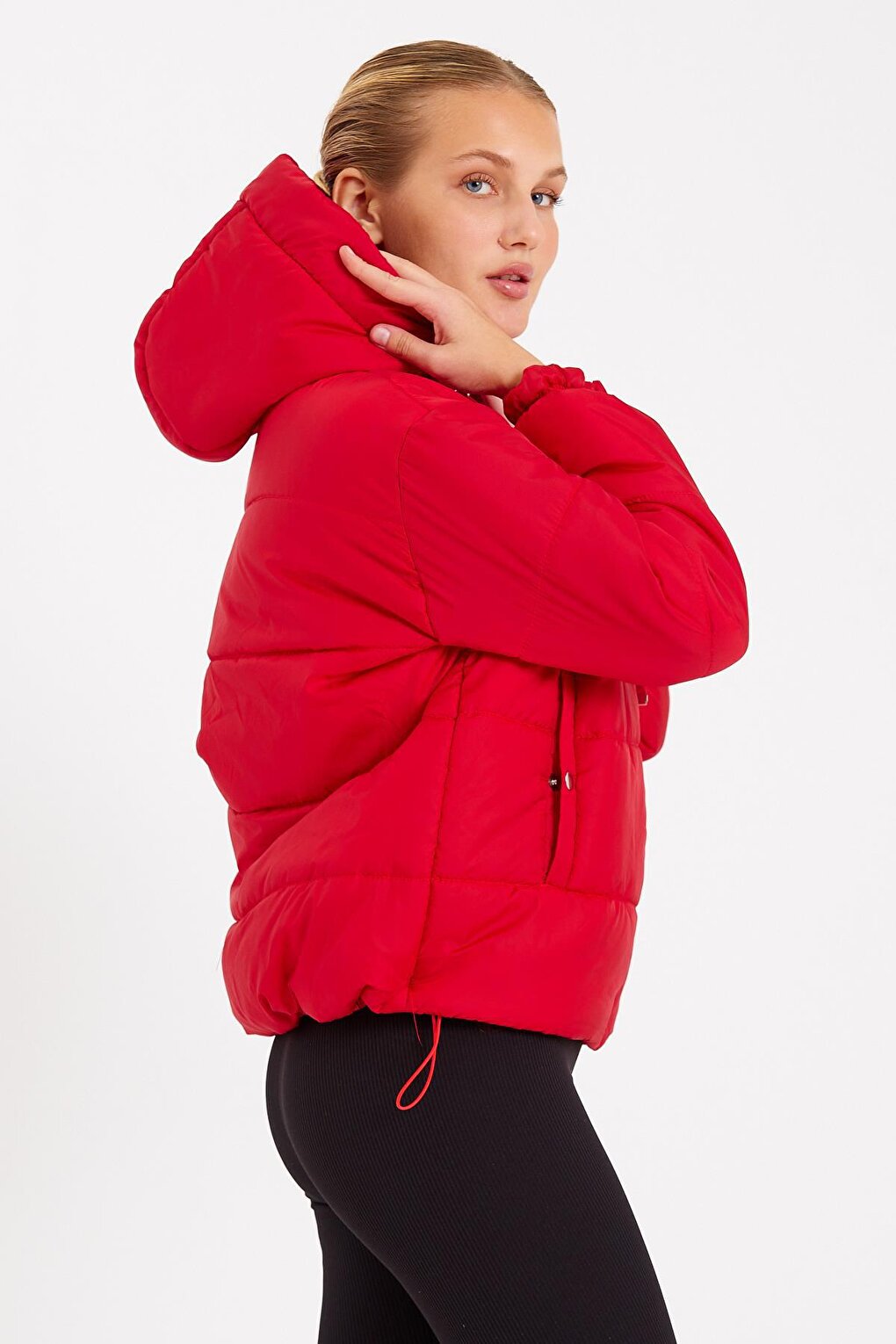 Short Hooded Women's Puffer Coat