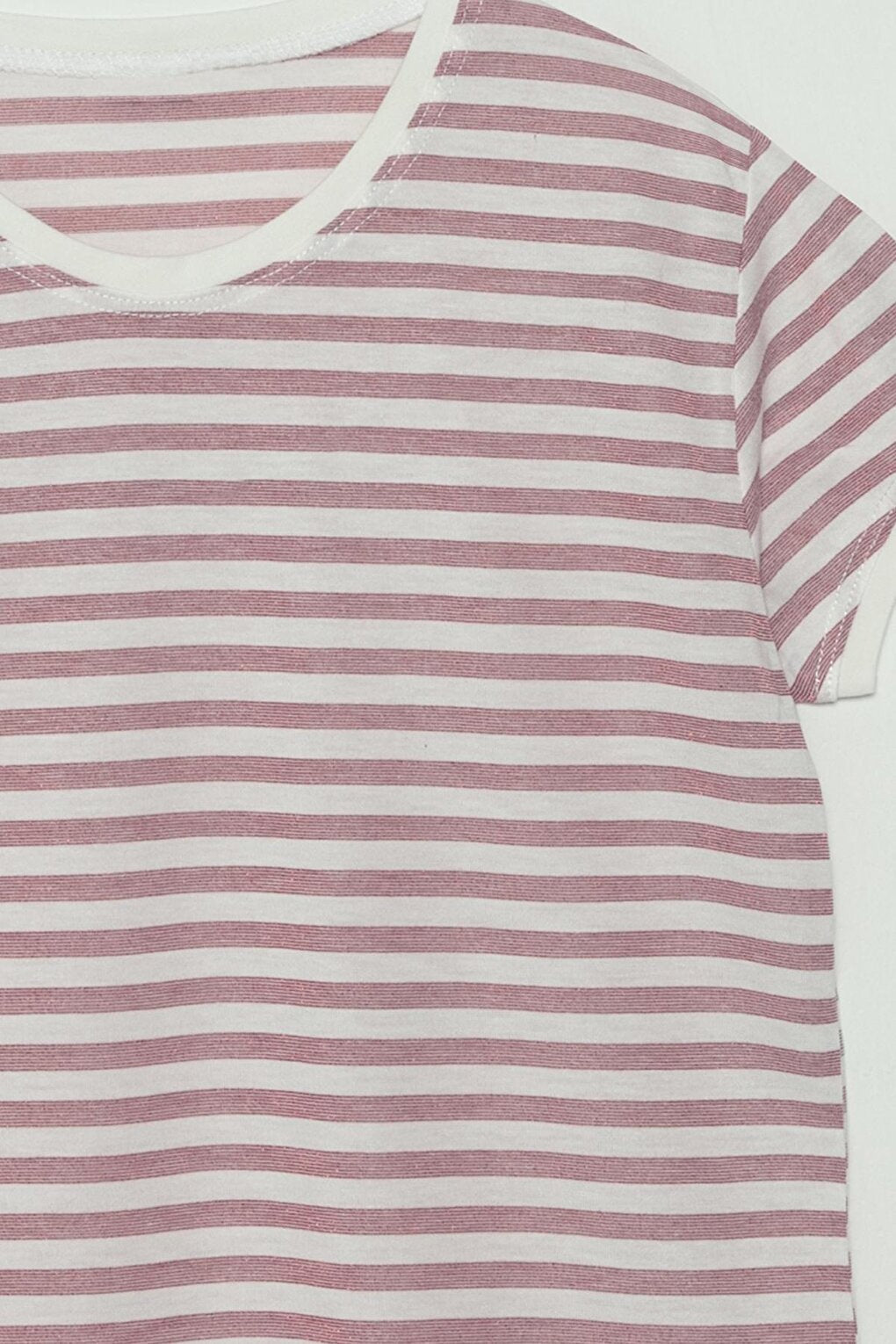 Striped Short Sleeve Girls' T-Shirt