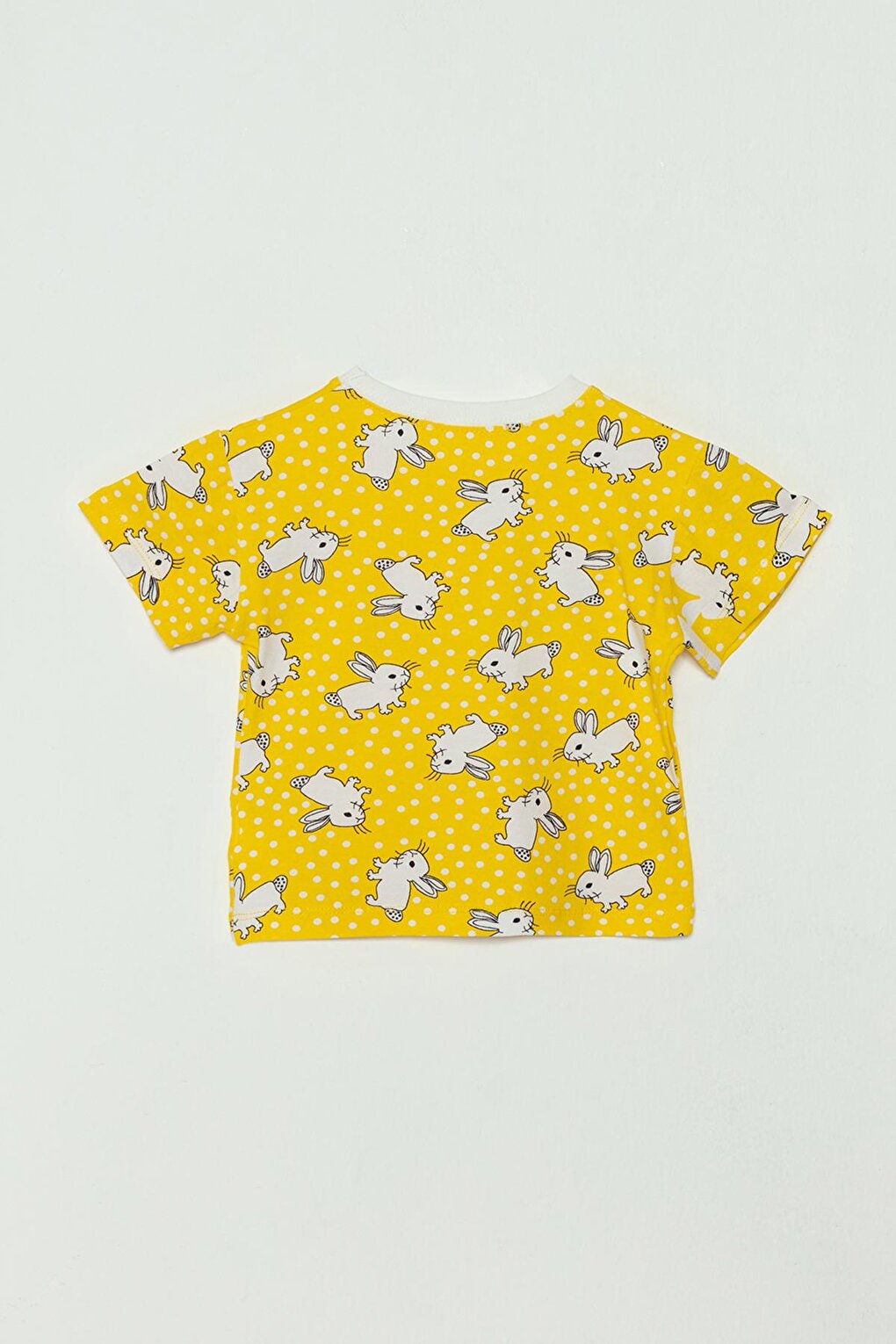 Rabbit Printed Short Sleeve Girls' T-Shirt