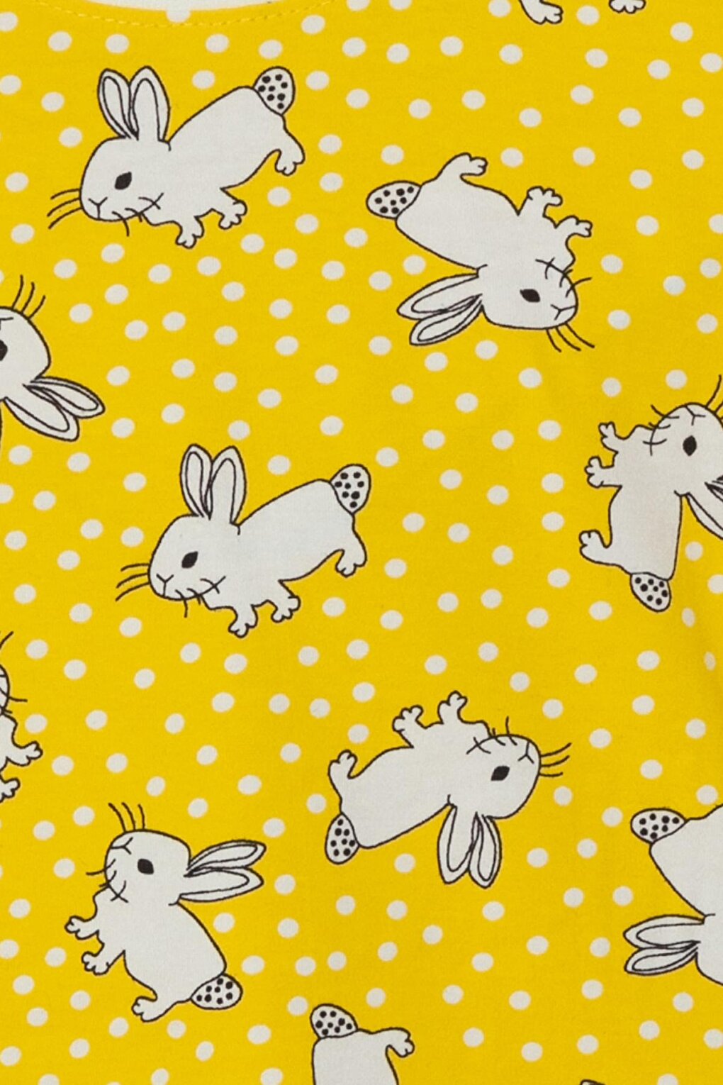 Rabbit Printed Short Sleeve Girls' T-Shirt